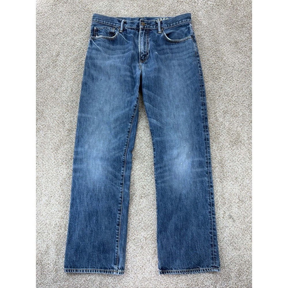 VTG Gap Easy Fit Straight Jeans Mens 34x34 Relaxed Blue Vintage Wash Cotton Y2K